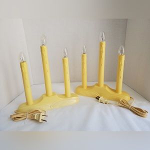 2 - 3 Light Electric Window Candle Christmas Holiday Candolier Candelabra